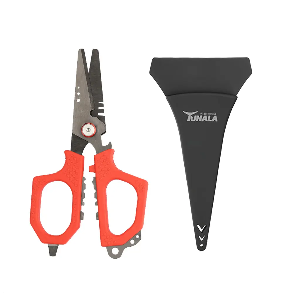 EXCROCK 6.45" Pro Shears - Fishing Scissors for Cutting Fishing Line, Hooks and Rings, Fishing Equipment