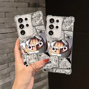 Anime Pieces Hot Ones Phone Case for Samsung Galaxy S25 S24 S23 S22 S21 S20 Fe Ultra Plus Edge, Anti-Fall Transparent Soft Back Cover