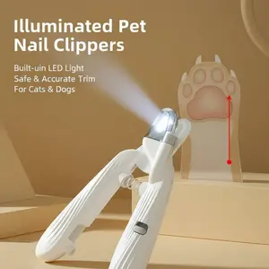 Dog/Cat Nail Clippers With Circular Cut Hole -Avoid Over Cutting Pet Nail Clippers -Sharp Angled Blade Professional Paw Trimmer Set For Novice Pet Families