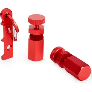 Stair Gauge Clamps Set Tall Framing Square Guides with Holder & Carabiner, Bright Red Rafter Gauge Tool for Circular Saw, Stair Layout, Carpentry & Woodworking Measuring Projects