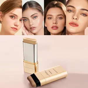 2-in-1 Concealer Base Blurring Foundation Stick - Long-Lasting Full Coverage, Lightweight, Moisturizing & Hydrating, Dual-Ended for Easy Application, Natural Finish Makeup