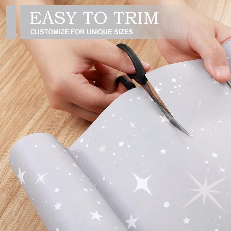 Geosar 10 Sheets Drawer Liners for Dresser Scented Drawer Liners Non Adhesive Scented Fragrant for Home Shelf Closet (Star, Baby Talcum Powder Scent)