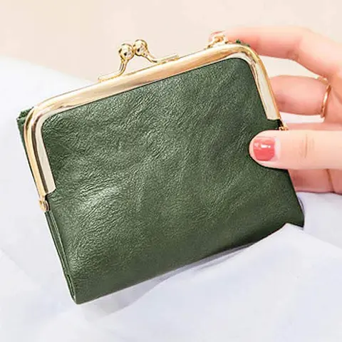 Women's Fashionable Solid Color Kiss Lock Wallet, Casual Versatile Coin Purse for Daily Used, Trendy All-match & Exquisite Wallet for Birthday Gift，Suitable for Thanksgiving, Christmas, and men's gift giving