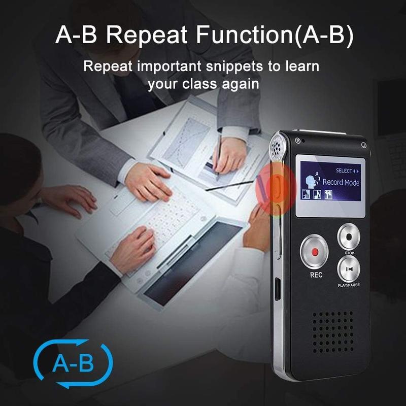 64GB Digital Voice Recorder Voice Activated Recorder for Lectures, Meetings, Interviews Audio Mini Recorder Portable Tape Dictaphone with Playback, USB, MP3