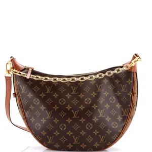 Pre-owned Louis Vuitton Canvas Coated Shoulder Bags Loop Hobo Reverse Monogram Canvas by Rebag