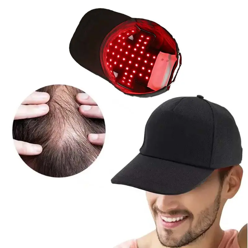 Unisex Laser Hair Growth Cap, Therapy Cap for Hair, Deep Black Cap, Hair Growth Adjustable Size Cap | Professional Red Light Therapy, Reduces Thinning Hair, Stimulates Scalp Follicles, Rechargeable Portable Scalp Care Hat for Men Women Daily Use