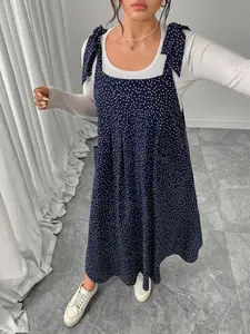 Women's Plus Size Sleeveless Dress, maxi dresses,Casual Long Woven Fabric, Comfortable Loose Fit Summer, Ideal for Outdoor & Commuting