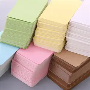100 Sheets Per Box Kraft Paper Cards, Colorful Blank Business Card Notes Thank You Cards Writing Tags Bookmarks Study Cards