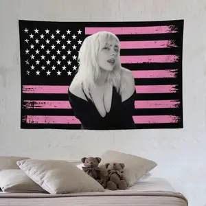 Billies 3x5 Foot Decorative Flag Eilish Tapestry Outdoor Indoor, Double Stitched, Wall Hanging Room Decor, College Dorm Room Porch Outside Decorations 4