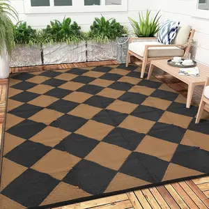 Outdoor Carpet Double-sided Plastic Straw Carpet Outdoor Carpet Reversible Patio Carpet Easy To Carry For Deck Balcony RV Beach Picnic Washable Rugs