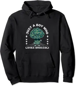 Funny anime Broccoli man for A Boy Who Loves Broccoli Pullover Hoodie - Sabrinasmitl Shop 59B0CZDDR8WG