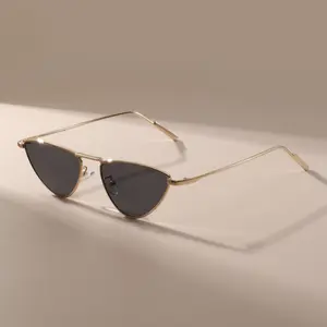 Viral Y2K Cat Eye Glasses Trendy Metal Frame Lightweight Women's Fashion Sunglasses For Spring Summer Daily Wear