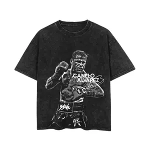Canelo Alvarez Boxing Graphic Muscle T-Shirt for Summer, Boxing Tee, Fashion Cotton, Full Sizes, For Men, For Women