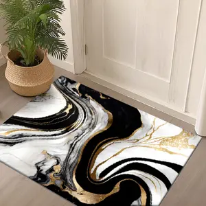 Velvet soft and comfortable patterned printed carpet, Abstract Marble Rug, suitable for multiple scenarios, available in various sizes, soft and non-shedding.