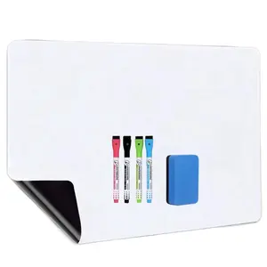 Magnetic Fridge Whiteboard Set – Meal Planner, Weekly Schedule, Grocery Lists, Reminders & To-Do Board | Strong Magnet | Smooth Erase Surface | 4 Color Markers + Eraser Included