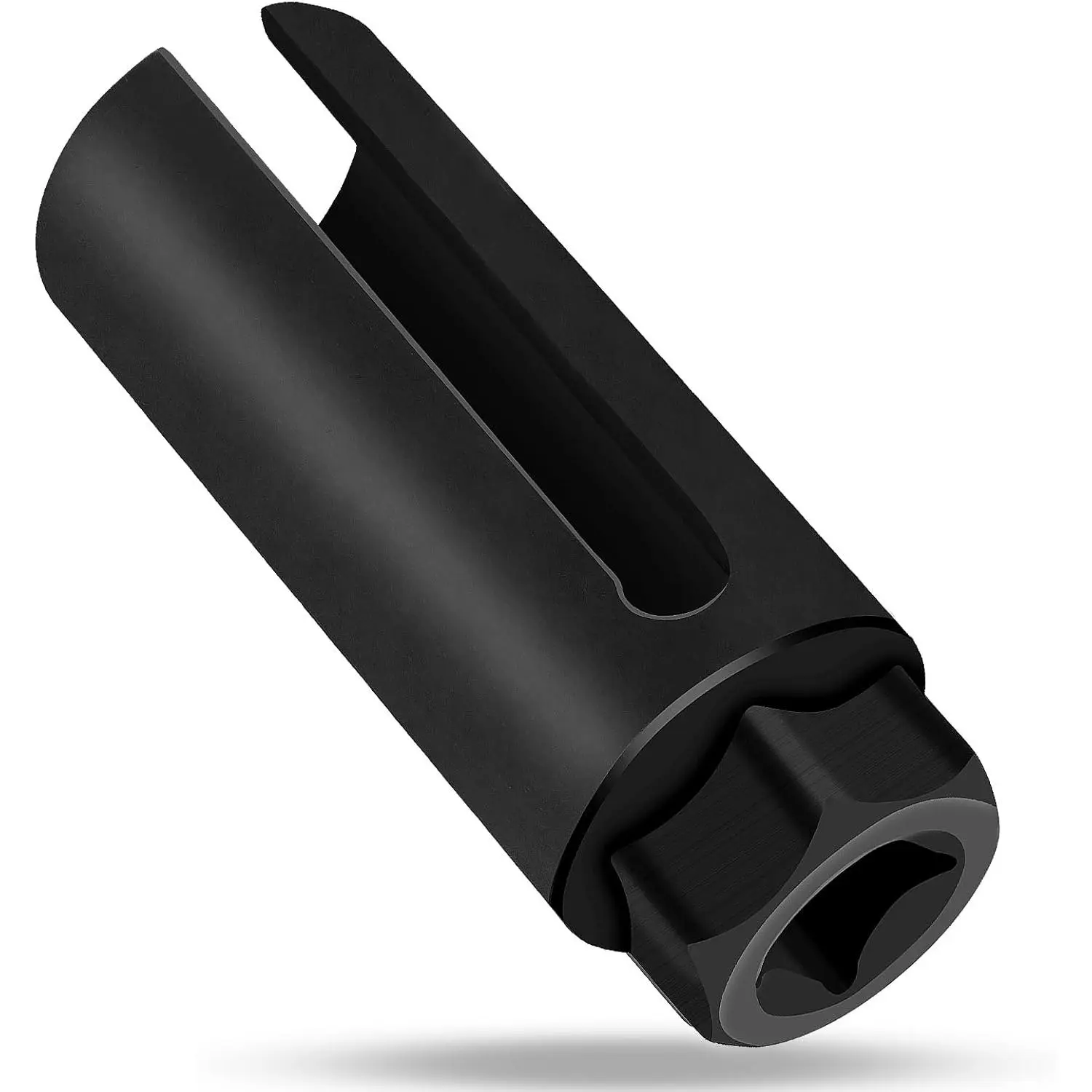 O2 Sensor Socket, 22mm/7/8in 1/2in Drive Heavy-Duty Chrome Vanadium Steel Tool with Side Wire Break Hole for Automotive Exhaust System Car Engine Transmission Repair
