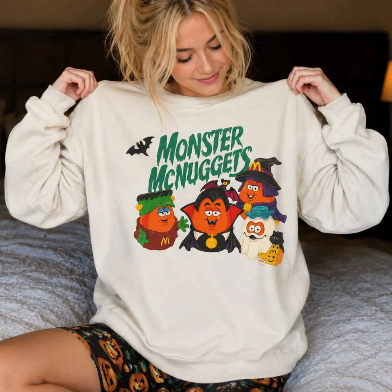 Vintage Halloween Nuggets Sweatshirt, 90s Monster Nuggets Shirt, Retro Halloween Sweatshirt, Halloween Nugget Shirt, Summerween Tee