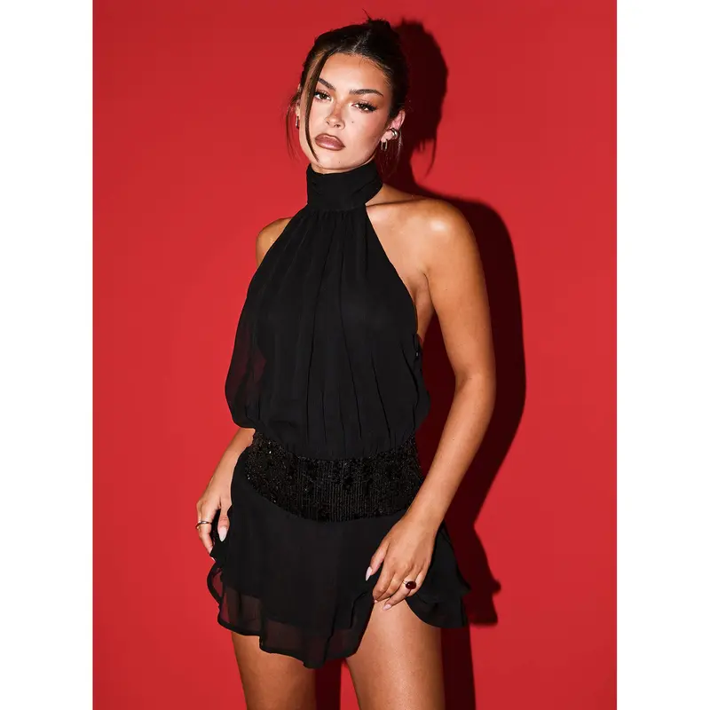 sachin and babi light blue dress black dress drop waist