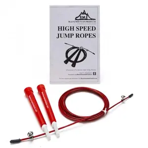 212 MAIN Red Speed Jump Rope Cable - 10ft Steel Cable, Compact, Lightweight for Cardio Workout, Universal Fit, Includes Instruction Guide