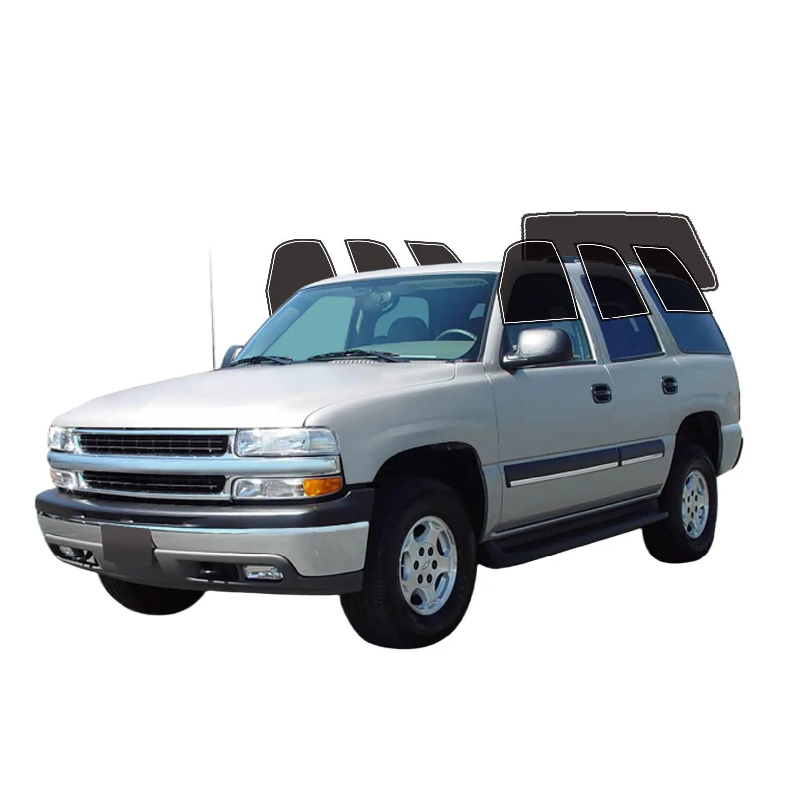 Precut Window Tint Film for Chevy Tahoe 4-Door (2000-2006) - 2-Ply, Anti-Shatter, UV Blocking, Privacy Protection, Heat & Glare Reduction, Easy Installation, No Trimming Needed