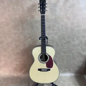 Natural Wood Color 00028EC Acoustic Guitar, Rosewood Fingerboard, Spruce Top, 6 Strings, Ideal for American Fingerstyle, Country Folk Music