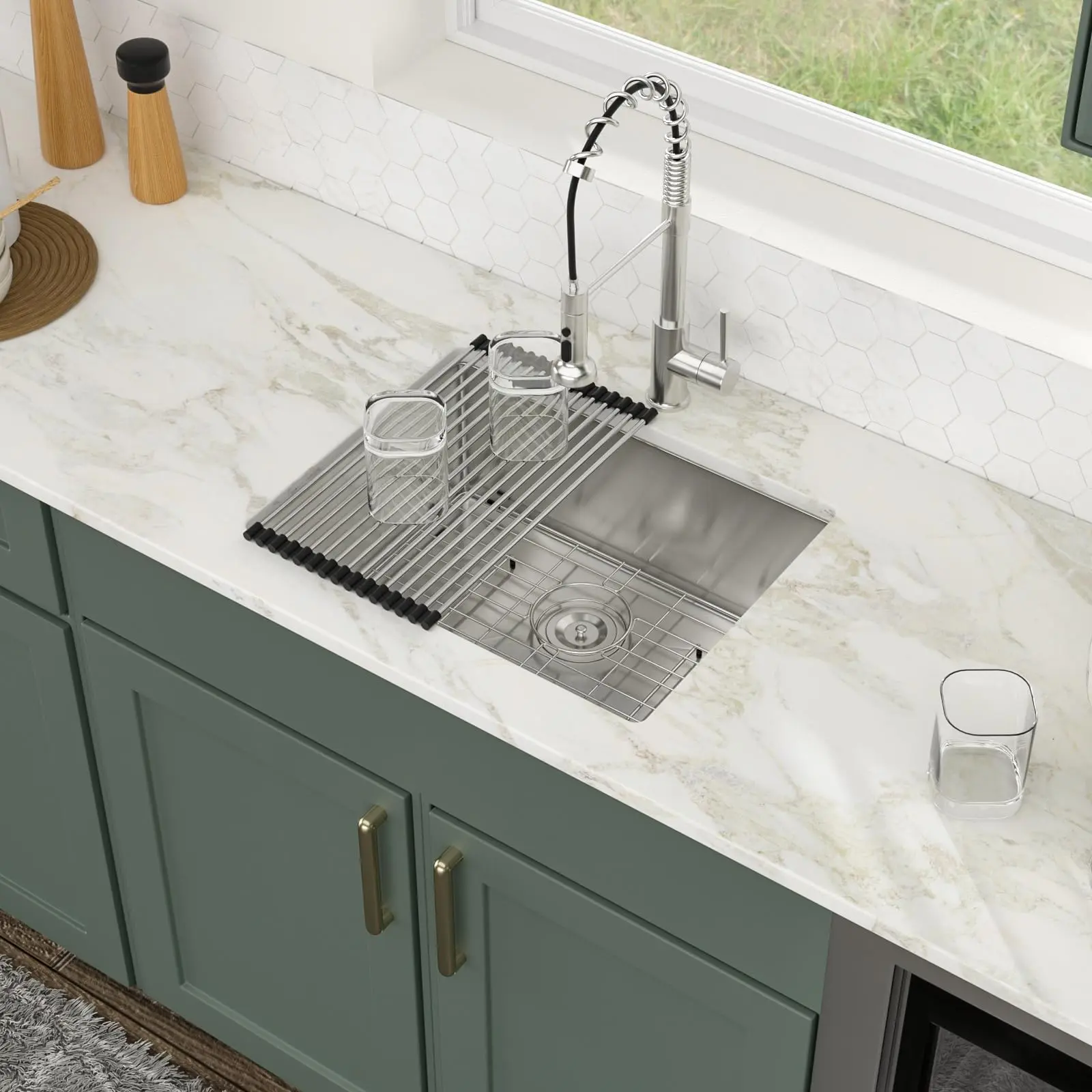 Logmey 21"x18" Undermount Bar Sink,16 Gauge Heavy-Duty Stainless Steel Handmade Small Kitchen Sink,Scratch-resistant,Easy Clean,21"x18"x9" Single Bowl Utility Sink for RV & Prep Station,Kitchen Upgrade 2026,kitchen makeover