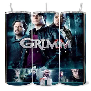 Grimm 20 oz Tumbler - BPA Free, stainless steel, Leak proof, durable, with clear lid