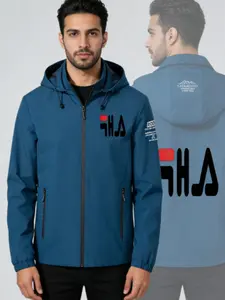 Outdoor Waterproof Unisex Hooded Zipper Jacket, All-Season Commute Sports Coat, Loose Fit Long Sleeve Outerwear with Large Pockets