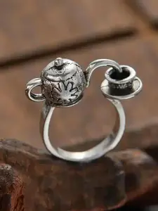 Creative Teapot Design Ring for Women, Vintage Novelty Heirloom Jewelry Conversation Piece Gift