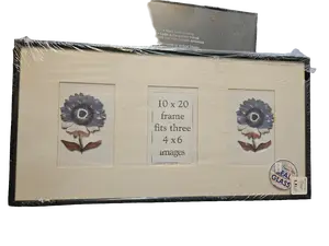 10x20 Triple Frame – Faux Wood with Real Glass (NIB)