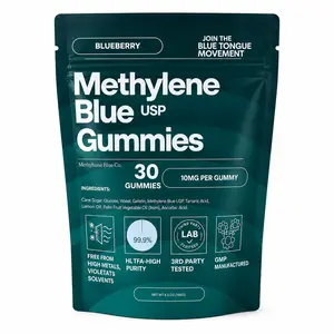 Methylene blue gummies 10mg 30 count gummies |USP Grade - Proud American Company Healthcare Supplement Vitamin Fitnesss |  99.9% Pure Methylene Blue Supplement, Supports Cognitive Function, Mental Focus & Cellular Energy