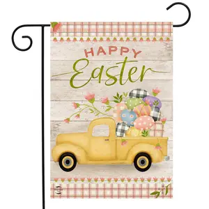 Easter Egg Pickup Truck - Garden Flag