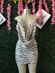 Midnight Zebra Sequin Chain-Link Set