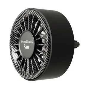 Magnetic Car USB Fan - High-End Carbon Fiber Design, Colorful Lighting, 360-Degree Free Directional Air Supply, Fast Cooling for Auto Parts Accessories, Car Accessories, Universal Electronics