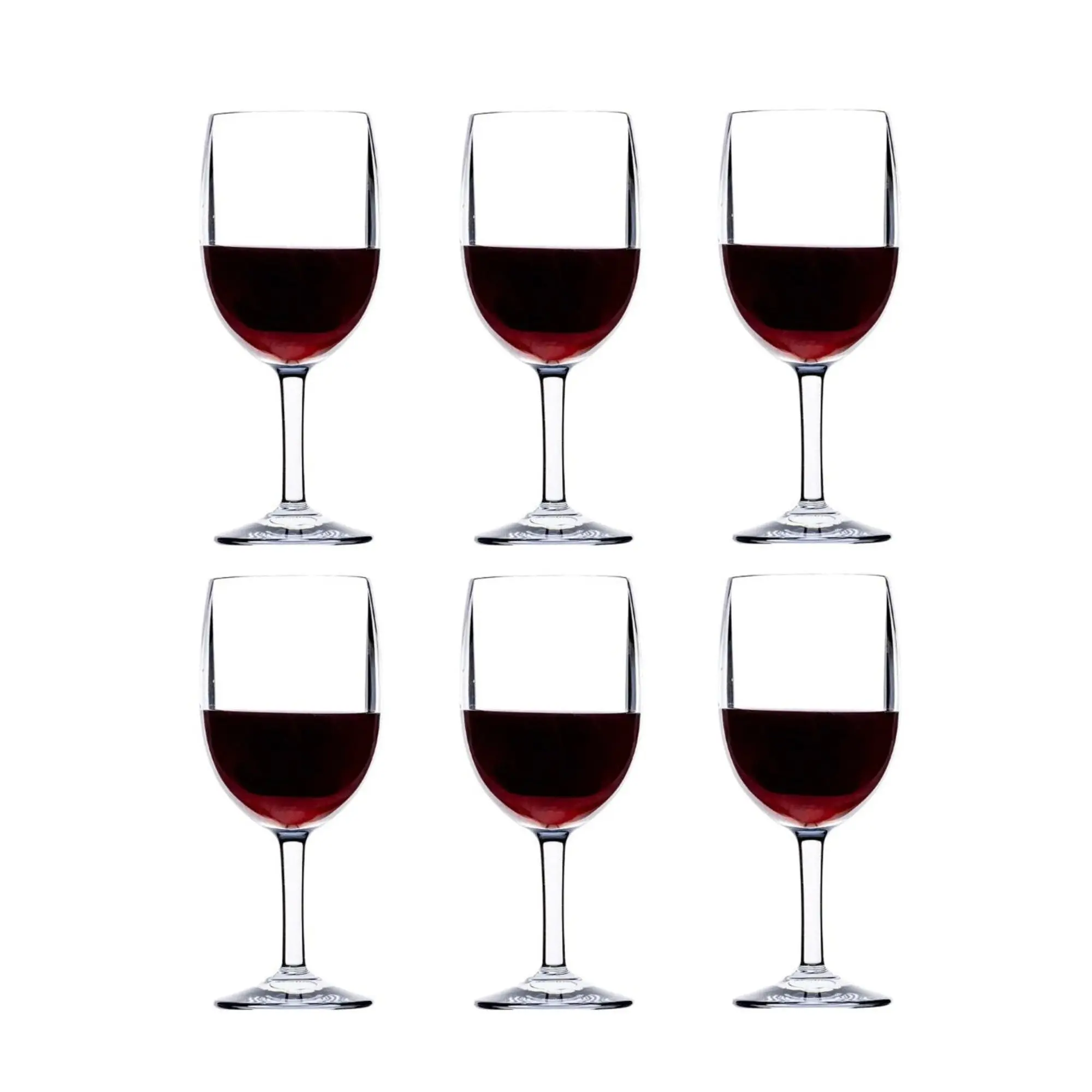 Bold Drinkware Revel Polycarbonate Elegant Wine, Set of 6