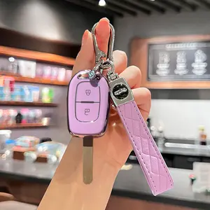 1pc Key Protection Cover Suitable for 2-Key for RENAULT Car Key Cover New Koleos e-Noco Koleos Phnom Penh Key Bag TPU Soft Gel Shell Car Key Protector