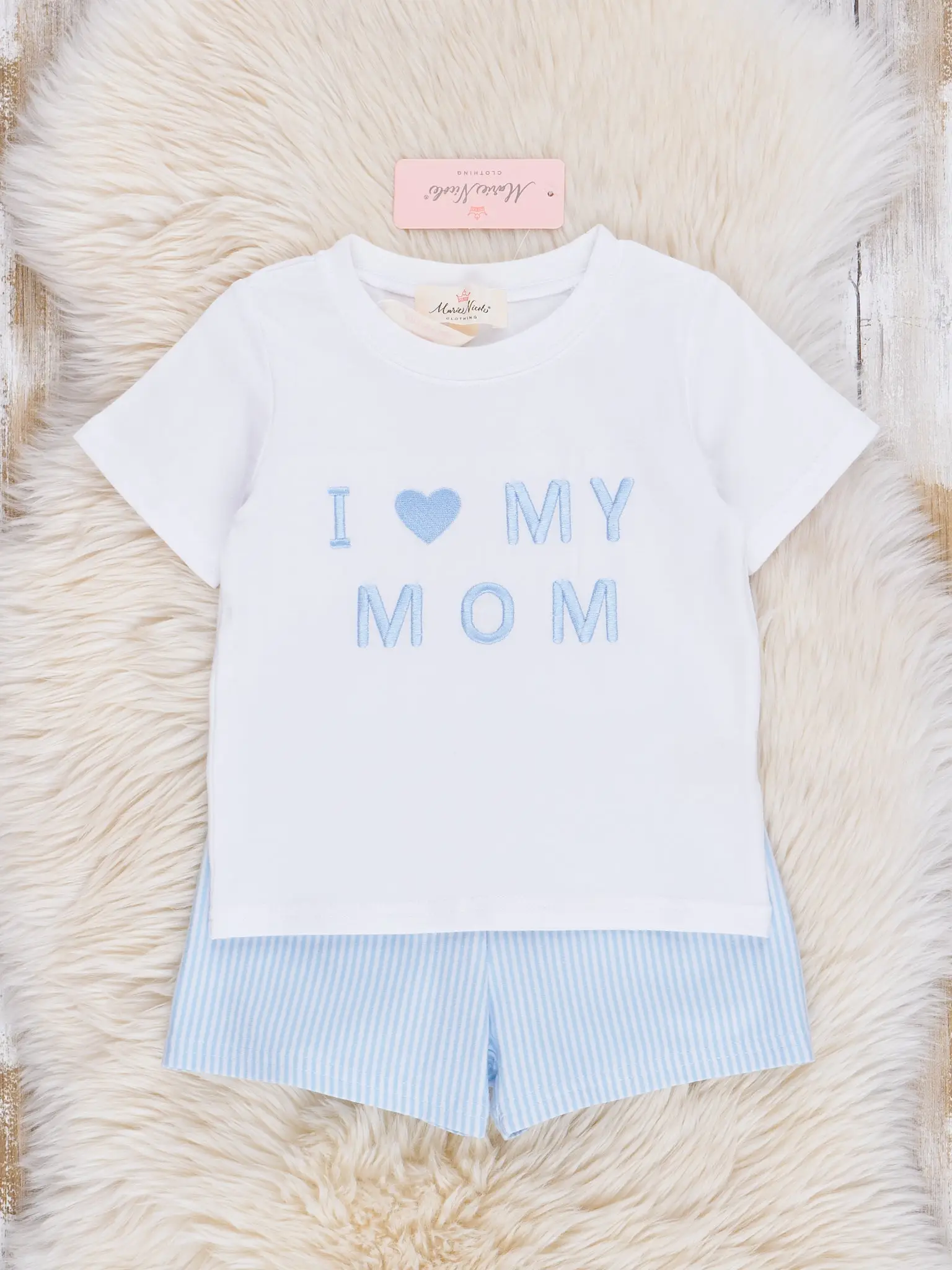 Blue Mom Love Outfit