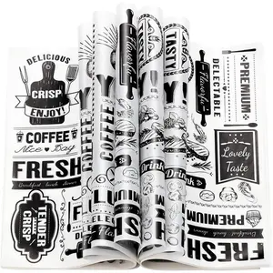 160 count Newsprint Wax Paper Sheets, Newspaper Theme  Wrap Papers for Sandwiches, Deli Wraps,  Oil-proof Picnic Basket Liners