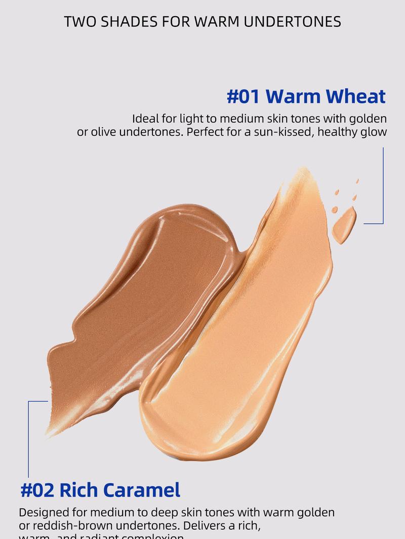 BEAUTNICE Long Wear Light Foundation, Available in Shades 01 and 02, 30ml, Long-Lasting Formula for a Flawless All-Day Look