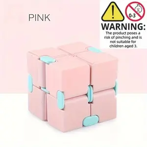 Macaron Color Series Multicolor Cube Stress Relief Toy, Infinite Magic Cube for Kids Ages 5-6, Portable Fidget Toy for Playtime