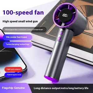 2025 New High RPM Digital Fan 100 Speed Cooling 3 Colors Pink White Black Portable Compact Outdoor Essential Stylish Versatile Super1
