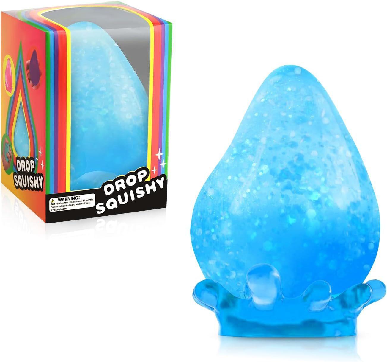 Translucent Water Drop Squishy Toy Slow Rising Squeeze Ball for Relaxation