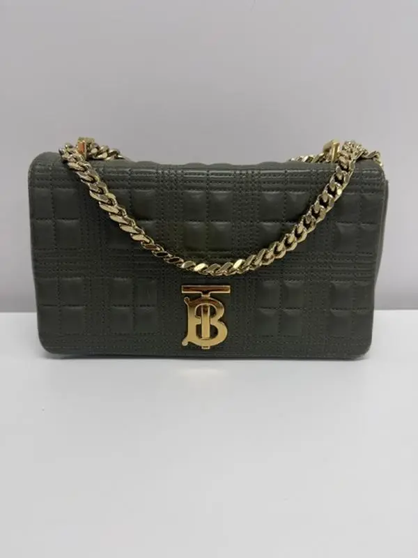 Pre-owned BURBERRY leather Shoulder Bags Green Chain Shoulder CN26070217