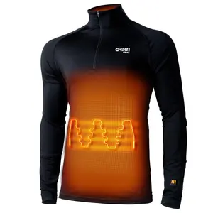 Basecamp Mens Heated Base Layer Shirt - Thermal Design, Long Sleeve, Medium Fit, Ideal for Outdoor Activities