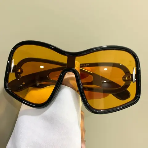 Unisex Punk Style Large Frame Glasses, Cool Glasses, Style Trendy Casual Eyeglasses for Travel Use, Novelty Frame Legs Glasses, Fashion Accessories for Outdoor Activities