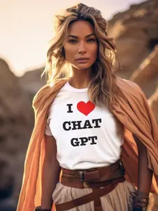 I heart ChatGPT Cotton T-Shirt for Women