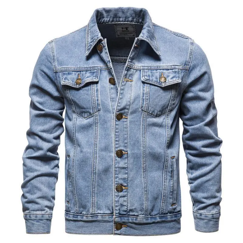 2025 Spring, Autumn and Winter Men's Denim Shirt Jacket Japanese Leisure Youth Popularity Workwear Denim Jacket Men's Comfortable Sports and Leisure 2025 Spring, Autumn and Winter Men's Denim Shirt Jacket Japanese Leisure Youth Popularity Workwear Denim Jacket Men's Comfortable Sports and Leisure