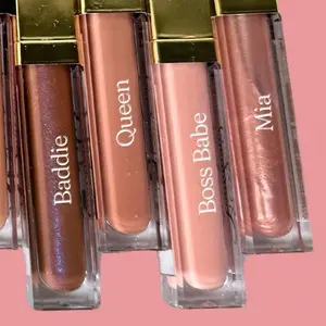 Lip Gloss with Mirror & Wand Light Lipstick Makeup