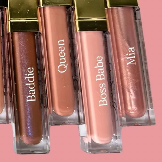 Lip Gloss with Mirror & Wand Light Lipstick Makeup