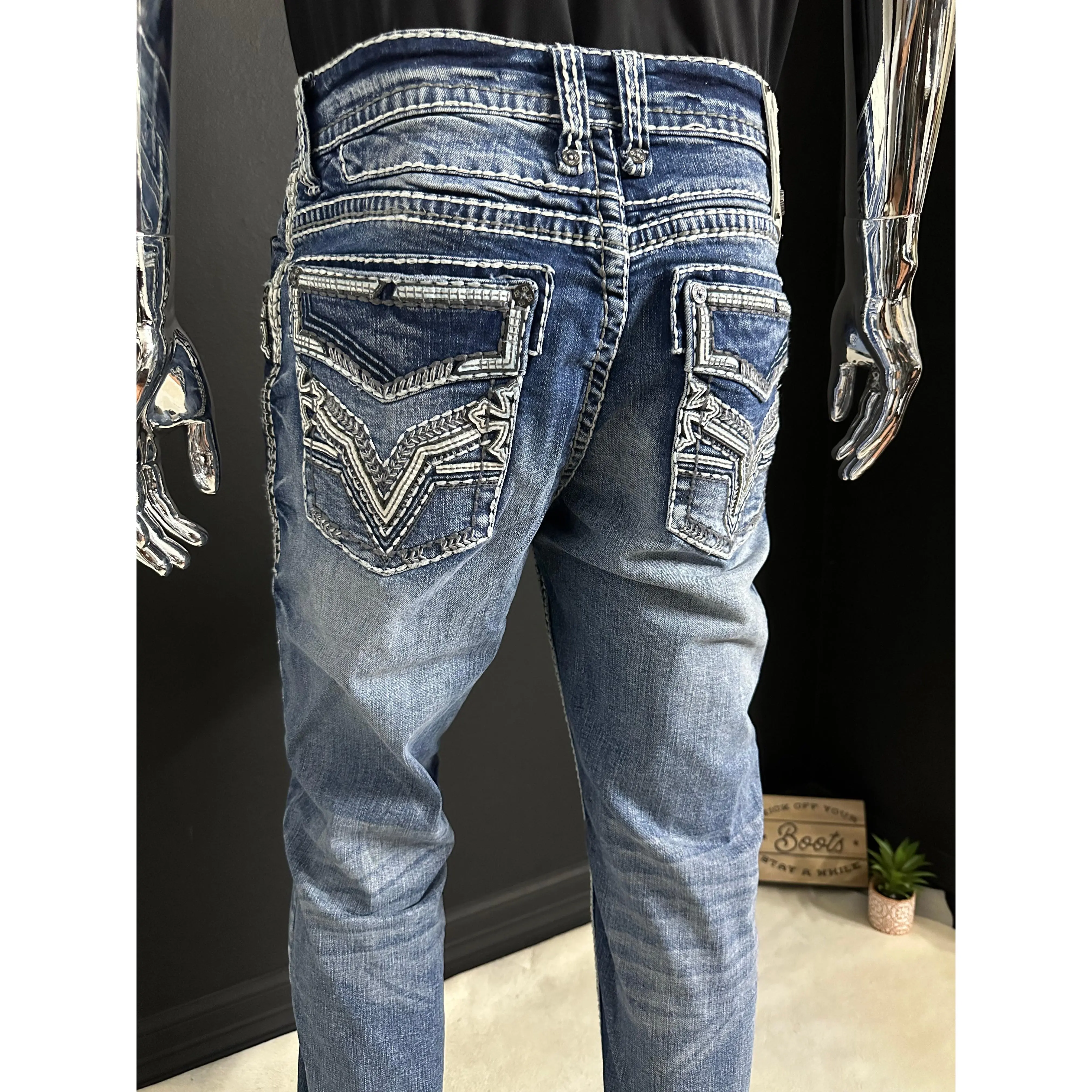 Darius Straight Stretch Men Western Jeans-2247